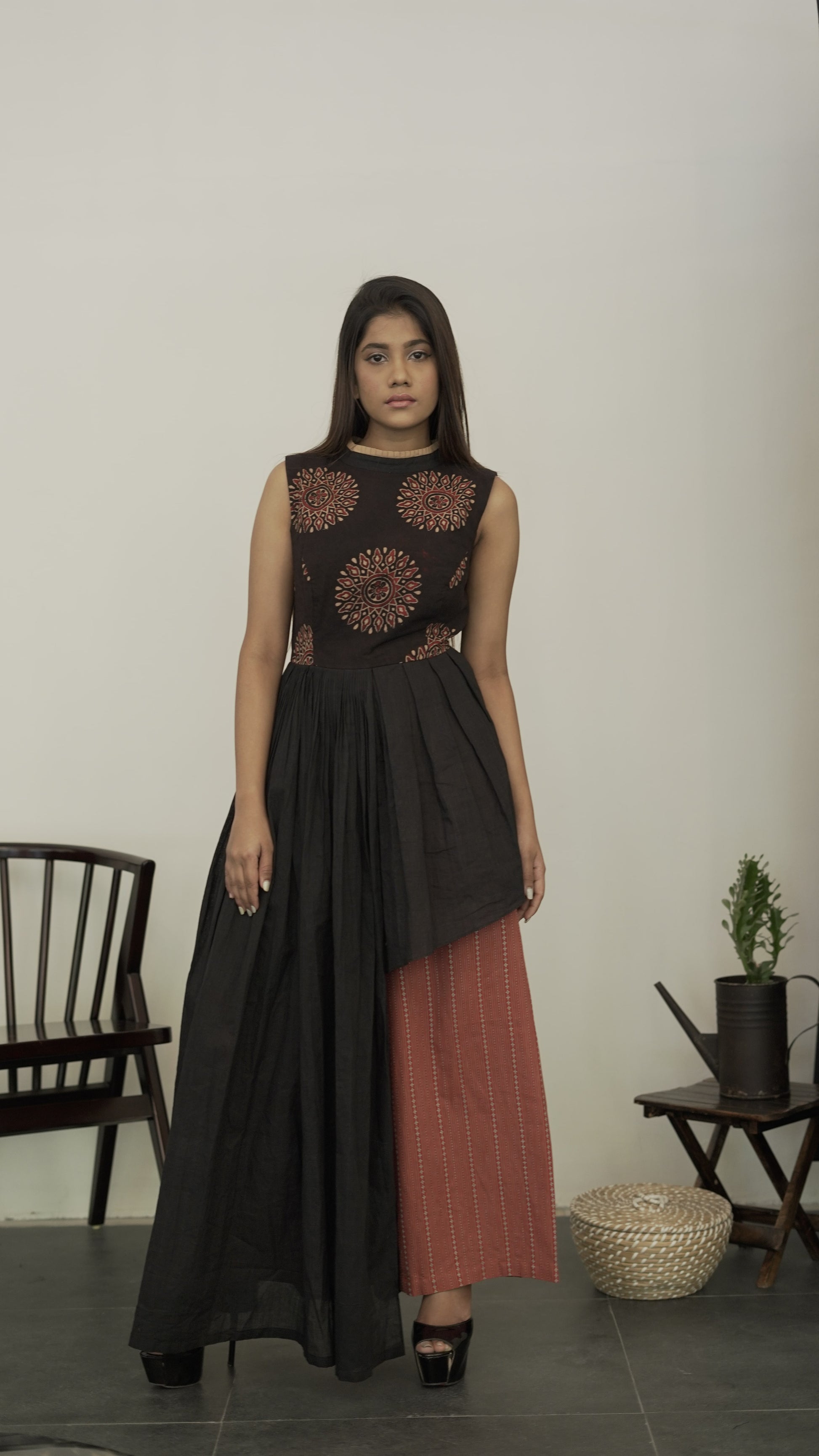 anka High Low top with Palazzo pant4-min