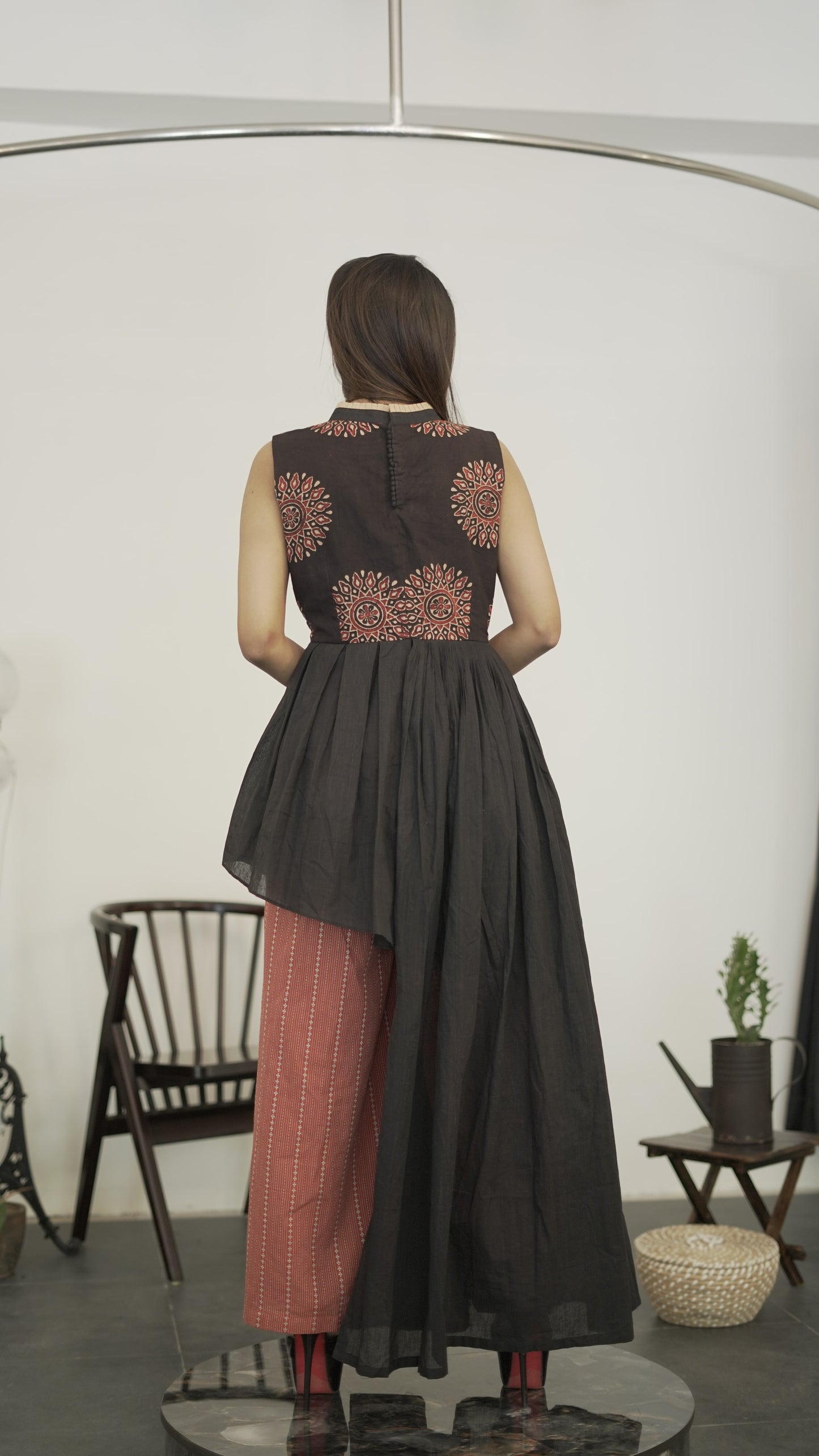 anka High Low top with Palazzo pant3-min