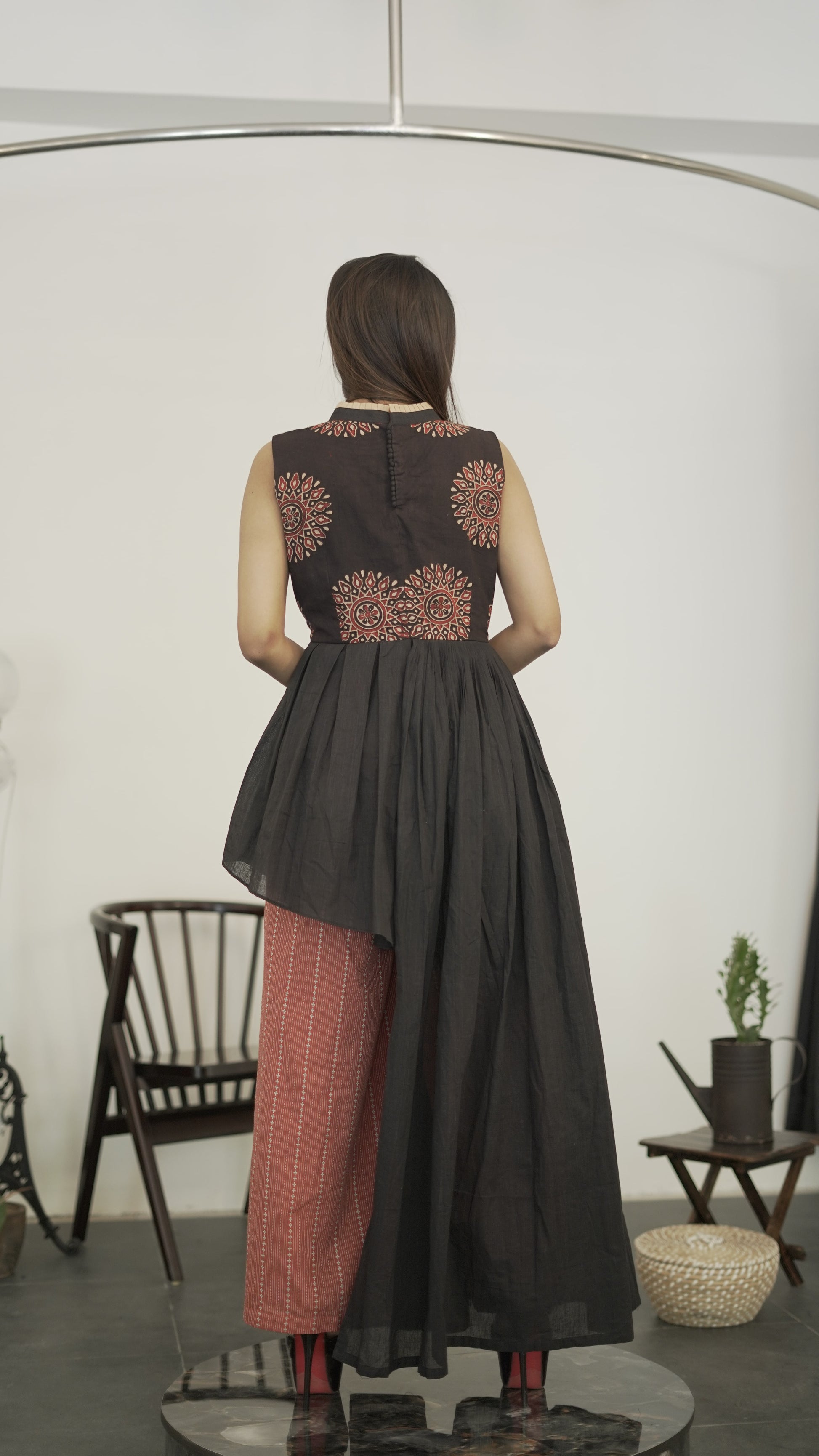 anka High Low top with Palazzo pant3-min