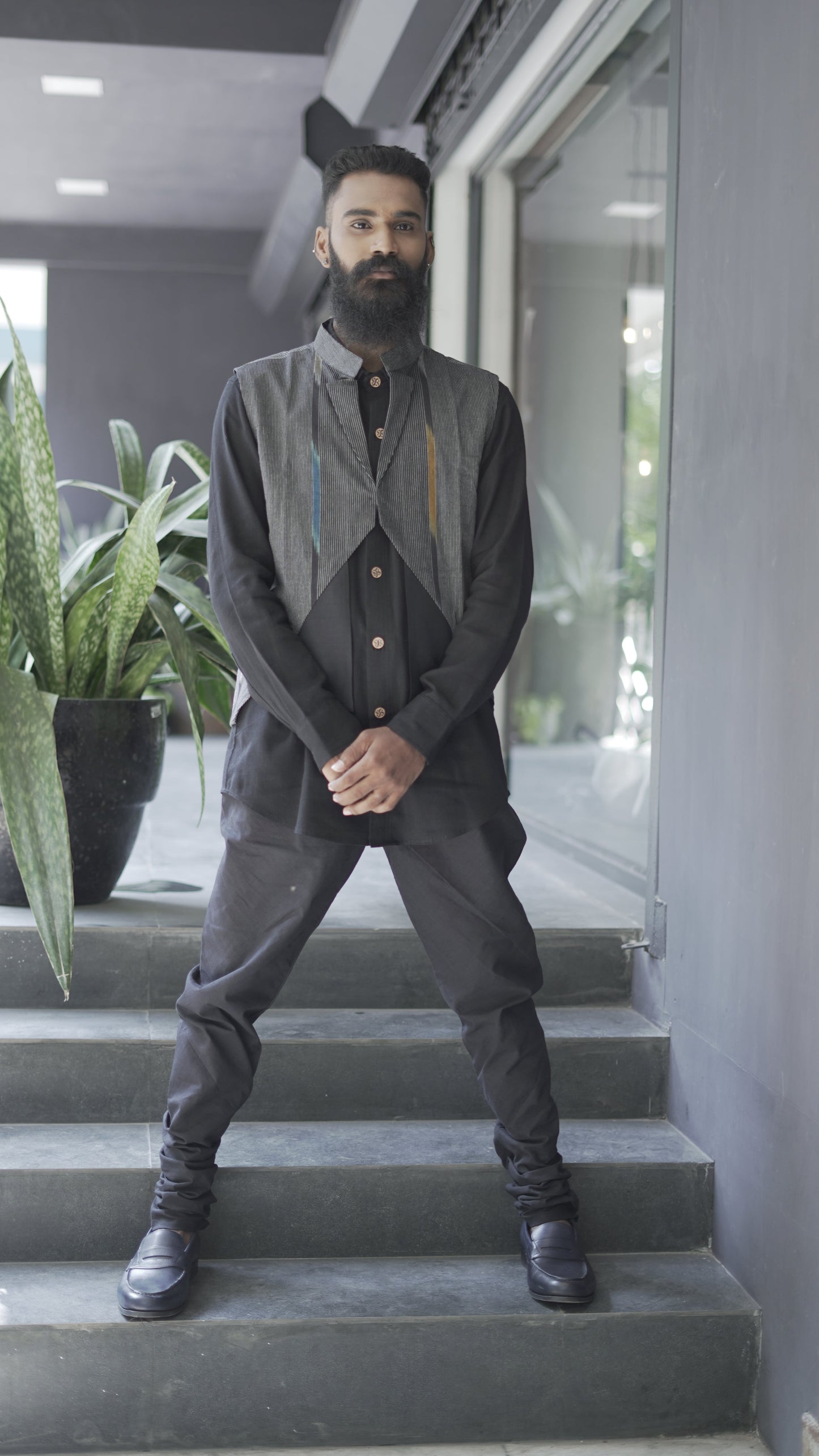 anka Shirt withWaist Coat and chudidhar 