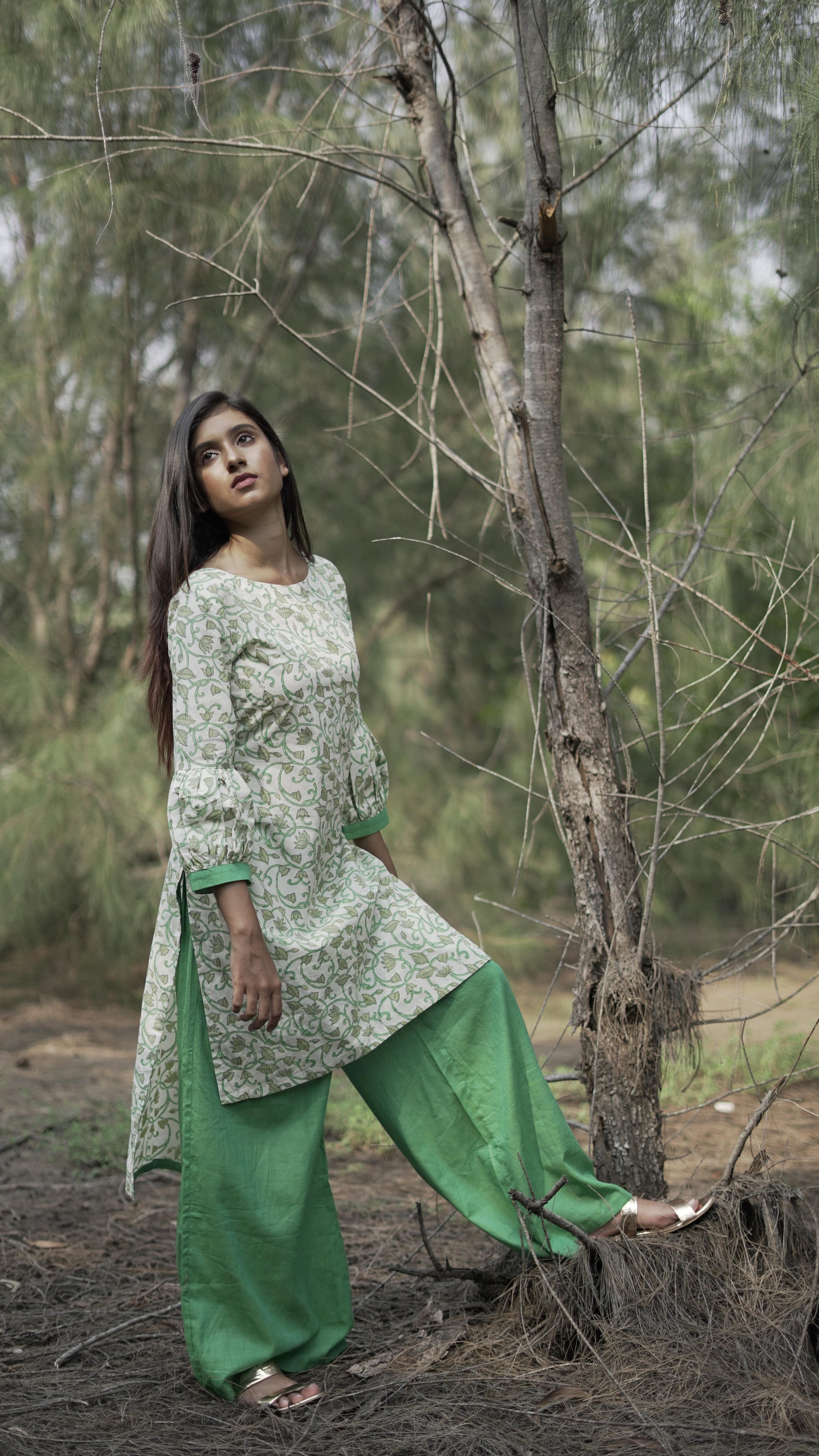 anka High Low top with sharara pant1-min