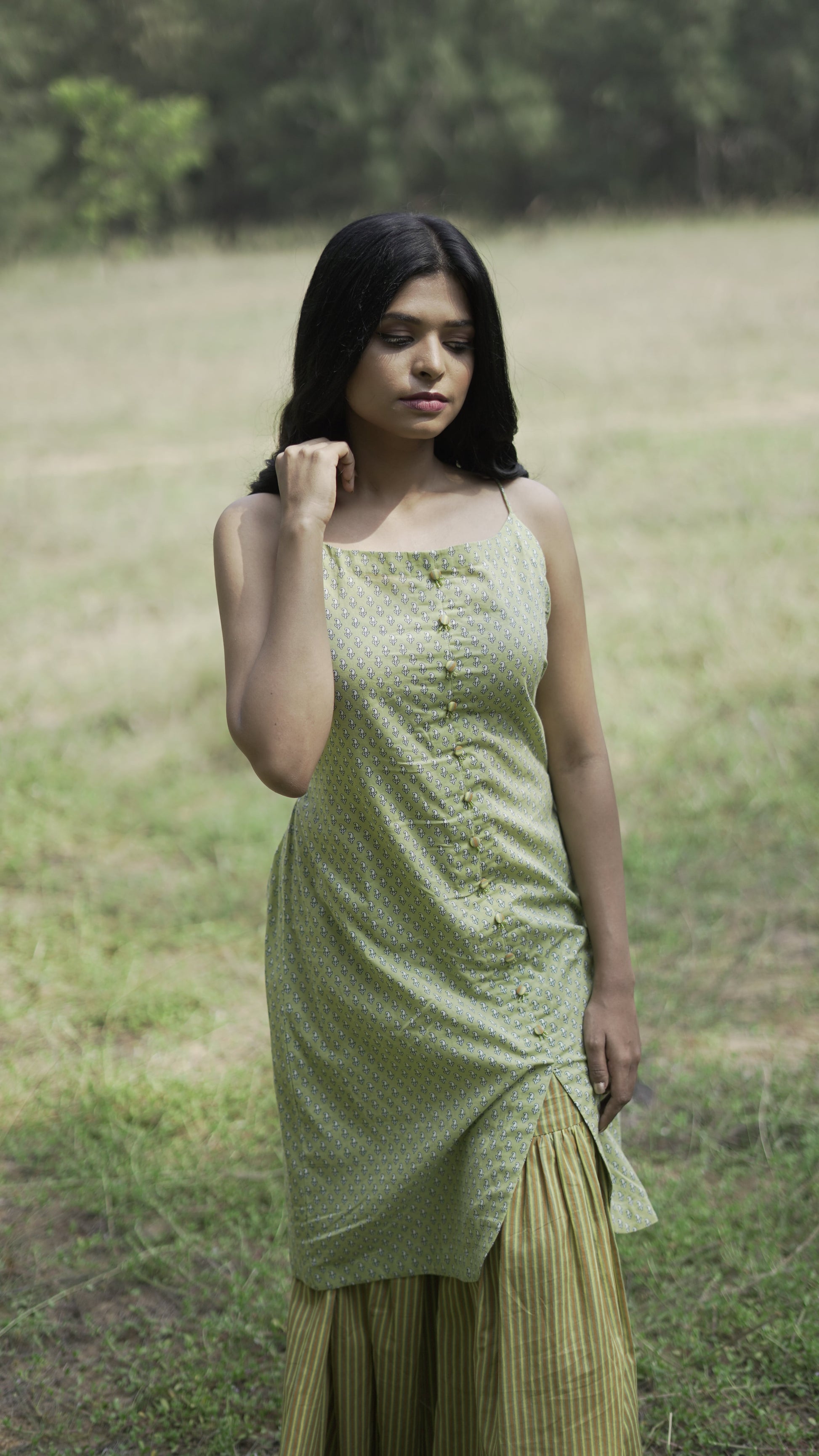 anka Sleeveless top with gharara pant6-m