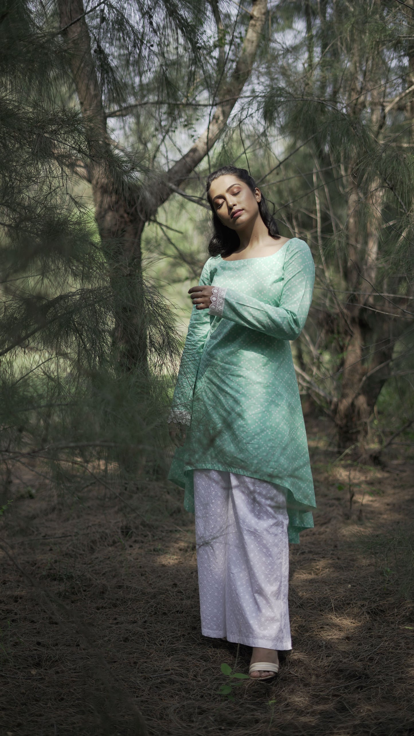 anka High Low top with palazzo pant1-min