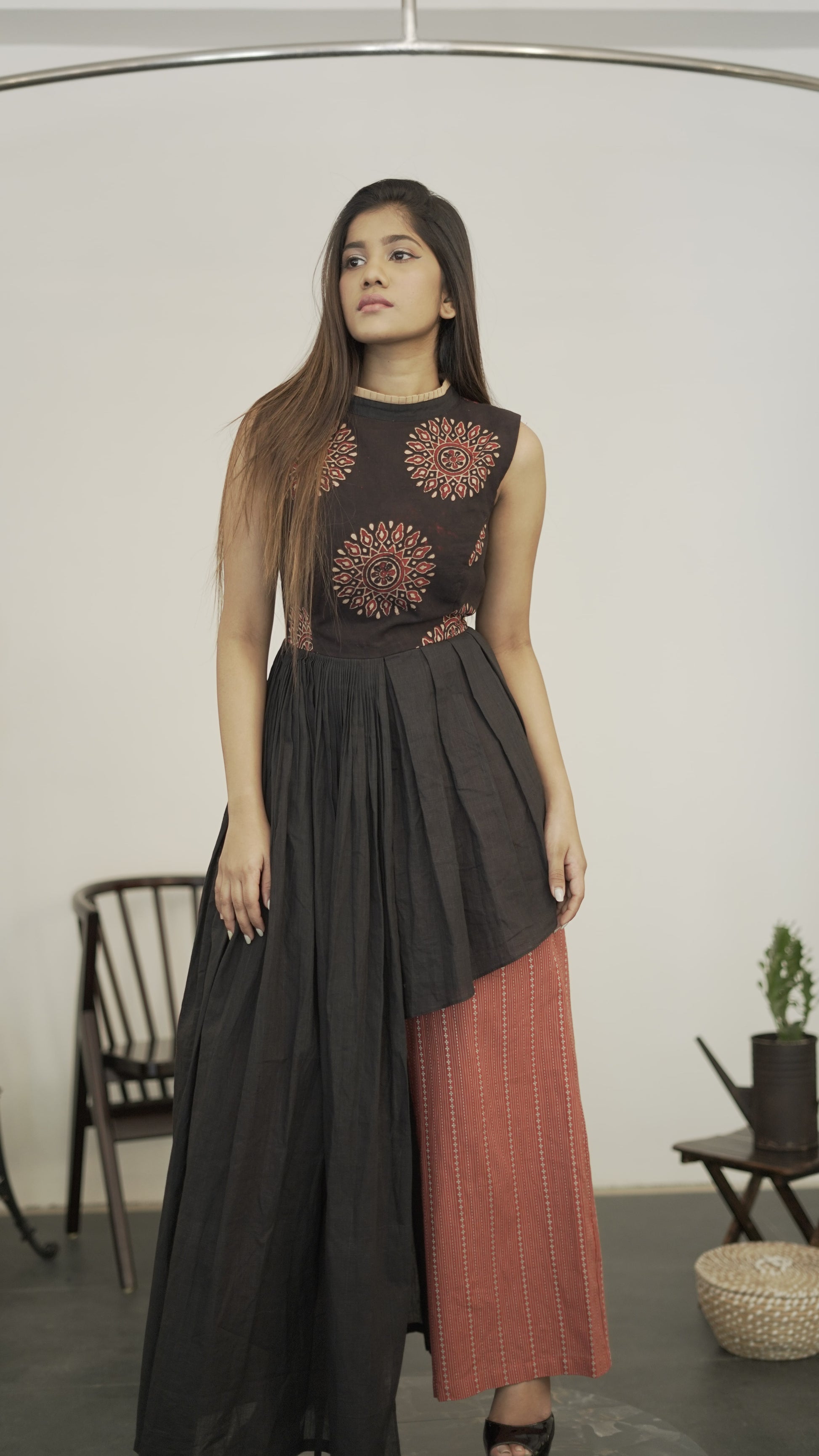 anka High Low top with Palazzo pant5-min