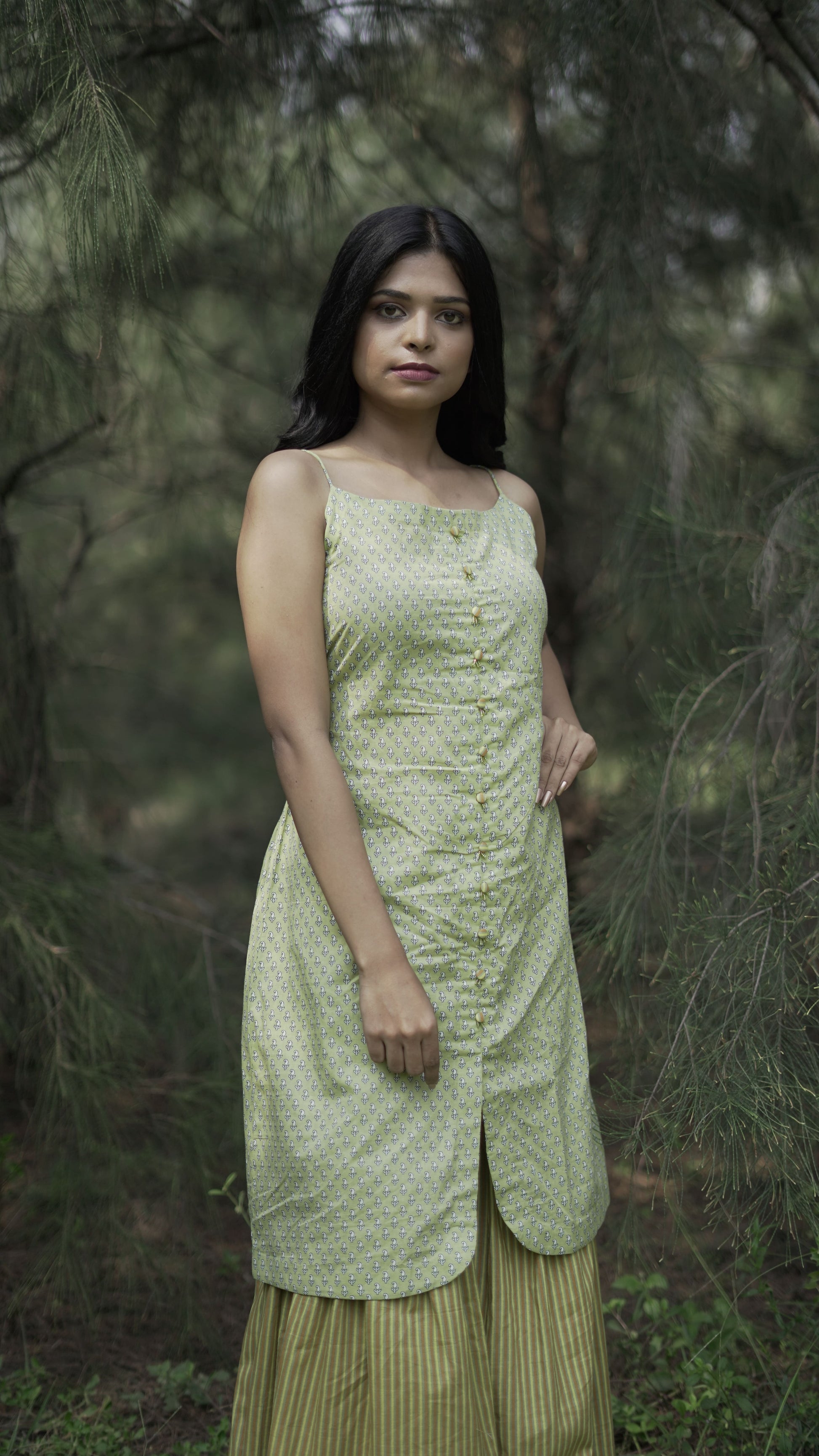 anka Sleeveless top with gharara pant-mi