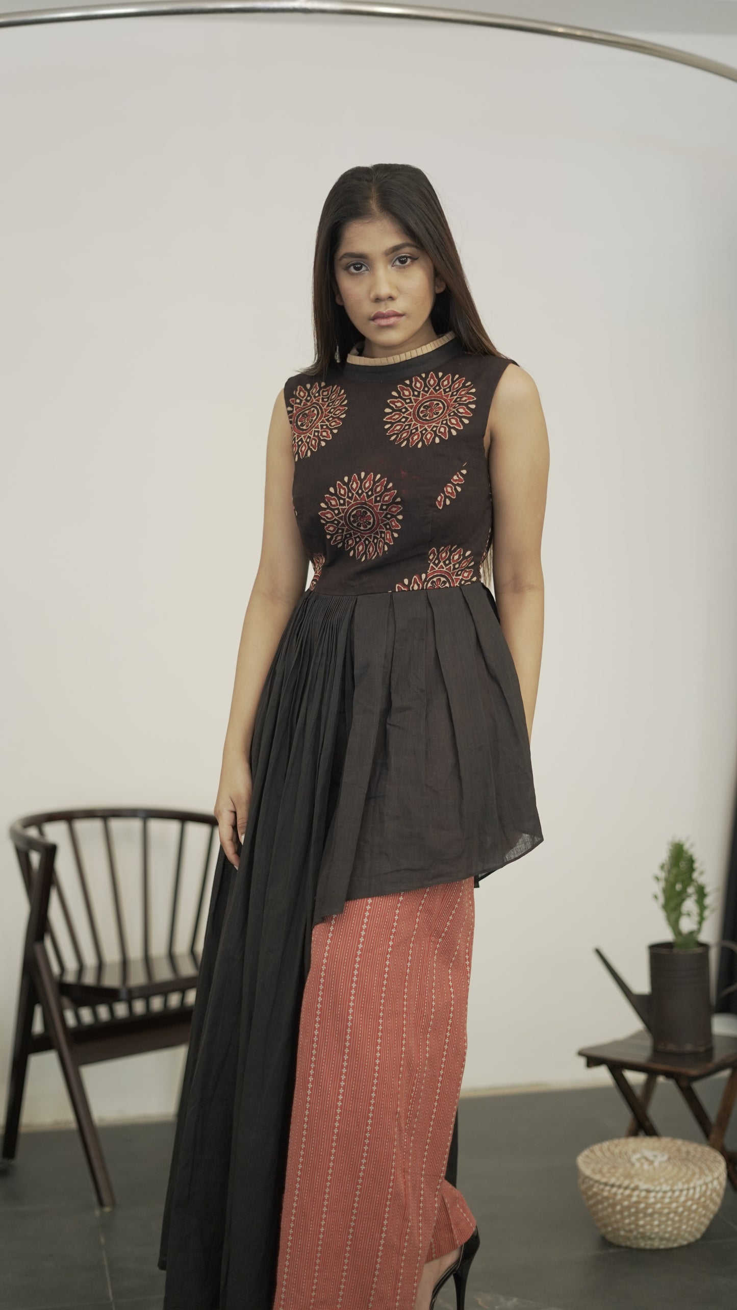 anka High Low top with Palazzo pant2-min